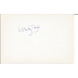 Wendy Toye signed 6x4 white card. Good Condition. All signed pieces come with a Certificate of