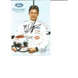 Jos Verstappen signed 8x6 colour promo card. Good Condition. All signed pieces come with a