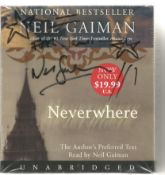 Neil Gaiman signed plastic shrinkwrap of Neverwhere audio CD, Included . Good Condition. All