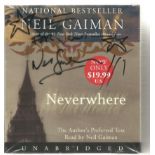 Neil Gaiman signed plastic shrinkwrap of Neverwhere audio CD, Included . Good Condition. All