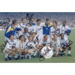 Leeds United 1992 Charity Shield, Football Autographed 12 X 8 Photo, A Superb Image Depicting