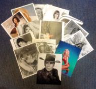 Signed photo collection. 15 photos. Assortment of colour and black and white 10x8's. Some of names