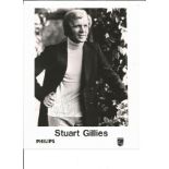 Stuart Gillies signed 10x8 black and white photo. Dedicated. Good Condition. All signed pieces