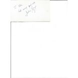 Dulcie Gray signed white card. Dedicated. Good Condition. All signed pieces come with a