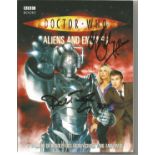 David Tennant and Billie Piper signed Doctor Who Aliens and Enemies softback book, Signed on front