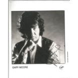 Gary Moore signed 10x8 black and white photo. Good Condition. All signed pieces come with a