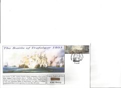 Battle of Trafalgar FDC collection. 3 in total all with piece of original English Oak from HMS