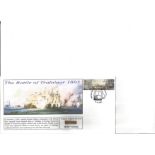 Battle of Trafalgar FDC collection. 3 in total all with piece of original English Oak from HMS