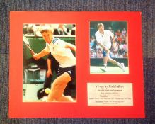 Yevgeny Kafelnikov Signed Tennis 15.5x20 Photo Display . Good Condition. All signed pieces come with