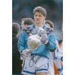 Leeds United John Lukic, Football Autographed 12 X 8 Photo, A Superb Image Depicting The