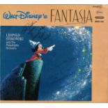 Wayne Allwine and Russi Taylor signed 33rpm record sleeve of Fantasia, Record included . Good
