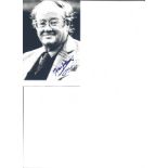 John Mortimer signed 6x4 black and white photo. Good Condition. All signed pieces come with a