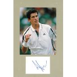 Tim Henman Signed Tennis 10.5x16 Mounted Card With Photo Display . Good Condition. All signed pieces