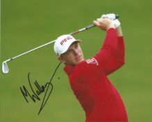 Matt Wallace Signed Golf 8x10 Photo . Good Condition. All signed pieces come with a Certificate of