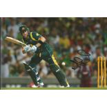 Michael Clarke Signed Australia Cricket 8x12 Photo . Good Condition. All signed pieces come with a
