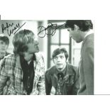 Peter Cleall and Dave Barry signed 10x8 black and white photo from Fenn Street Gang photo. Good