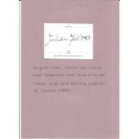 Julian Fellowes signed bookplate. Good Condition. All signed pieces come with a Certificate of