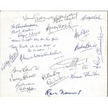 1966 World Cup signed Christmas card 18 signatures includes Bobby Moore, Alf Ramsey, Kenneth