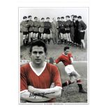 Wilf Mcguinness Signed Manchester United Busby Babes 12x16photo . Good Condition. All signed
