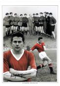 Wilf Mcguinness Signed Manchester United Busby Babes 12x16photo . Good Condition. All signed