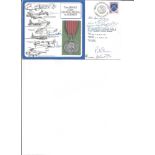 WW2 Award of George Medal to Airmen Medal cover signed by 8 WW2 GM medal winners, Includes