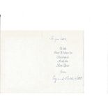 WW2 617 Sqn Freddie Watts signed Christmas card to 617 Sqn Dambuster Historian Jim Shortland. Good