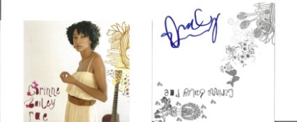 Corinne Bailey Rae Singer Signed Card Plus Photo . Good Condition. All signed pieces come with a