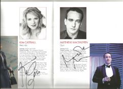 Kim Cattrall and Matthew McFadyen signed Private Lives programme. Signed on inside pages. TV Film