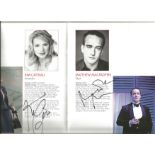 Kim Cattrall and Matthew McFadyen signed Private Lives programme. Signed on inside pages. TV Film