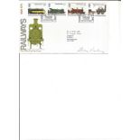 Eric Varley signed Railways FDC. Good Condition. All signed pieces come with a Certificate of