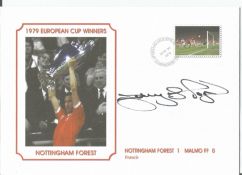 Larry Lloyd Signed Nottingham Forest 1979 European Cup Winners Commemorative Cover . Good Condition.