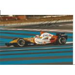 Sebastian Loeb 12 x 8 Renault F1 test run action Motor Racing photo. Good Condition. All signed
