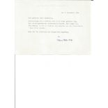 Hans Bender hand signed 1964 letter replying in German to an autograph request. He was a German