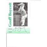 Geoff Boycott signed to front and inside of Cricket promo 4 page flyer. Good Condition. All signed