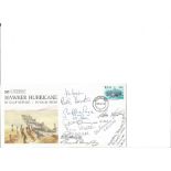 50th Anniversary of Hawker Hurricane in SAAF service multi signed FDC No 4710 of 5000, Flown from