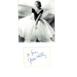 Grace Kelly signature piece mounted below black and white photo. Approx overall size 21x12. Good