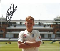 Ollie Pope Signed England Cricket 8x10 Photo . Good Condition. All signed pieces come with a