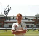 Ollie Pope Signed England Cricket 8x10 Photo . Good Condition. All signed pieces come with a