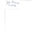 Miriam Margolyes signed white card with 10x8 colour photo. Good Condition. All signed pieces come