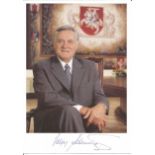 Valdus Adamkus Lithuanian President Signed 5x7 Promo Photo . Good Condition. All signed pieces