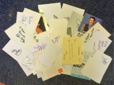 Entertainment signed collection. 30+ items. Assorted photos and signature pieces. Some of names