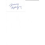 Jerry Springer signed white card with 10x8 colour photo. Good Condition. All signed pieces come with