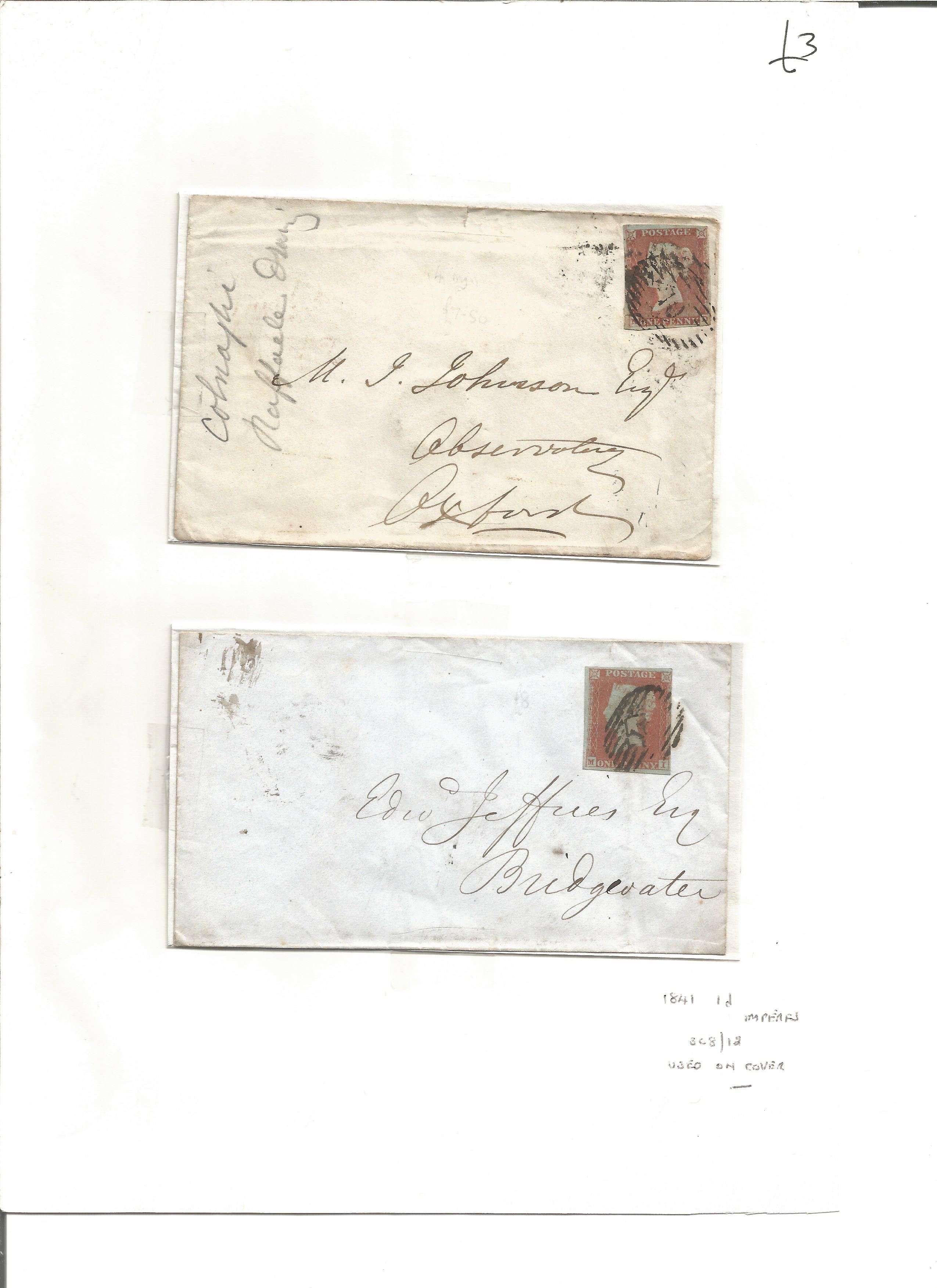 Postal History. 2 free fonts. 1841 1d imperfs SG8/12 used on cover. Good Condition. We combine