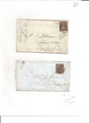 Postal History. 2 free fonts. 1841 1d imperfs SG8/12 used on cover. Good Condition. We combine