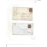 Postal History. 2 free fonts. 1841 1d imperfs SG8/12 used on cover. Good Condition. We combine