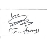 Jane Horrocks signed white card. Good Condition. All signed pieces come with a Certificate of