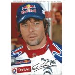Sebastian Loeb 12 x 8 World Rally Champion Motor Racing portrait photo. Good Condition. All signed