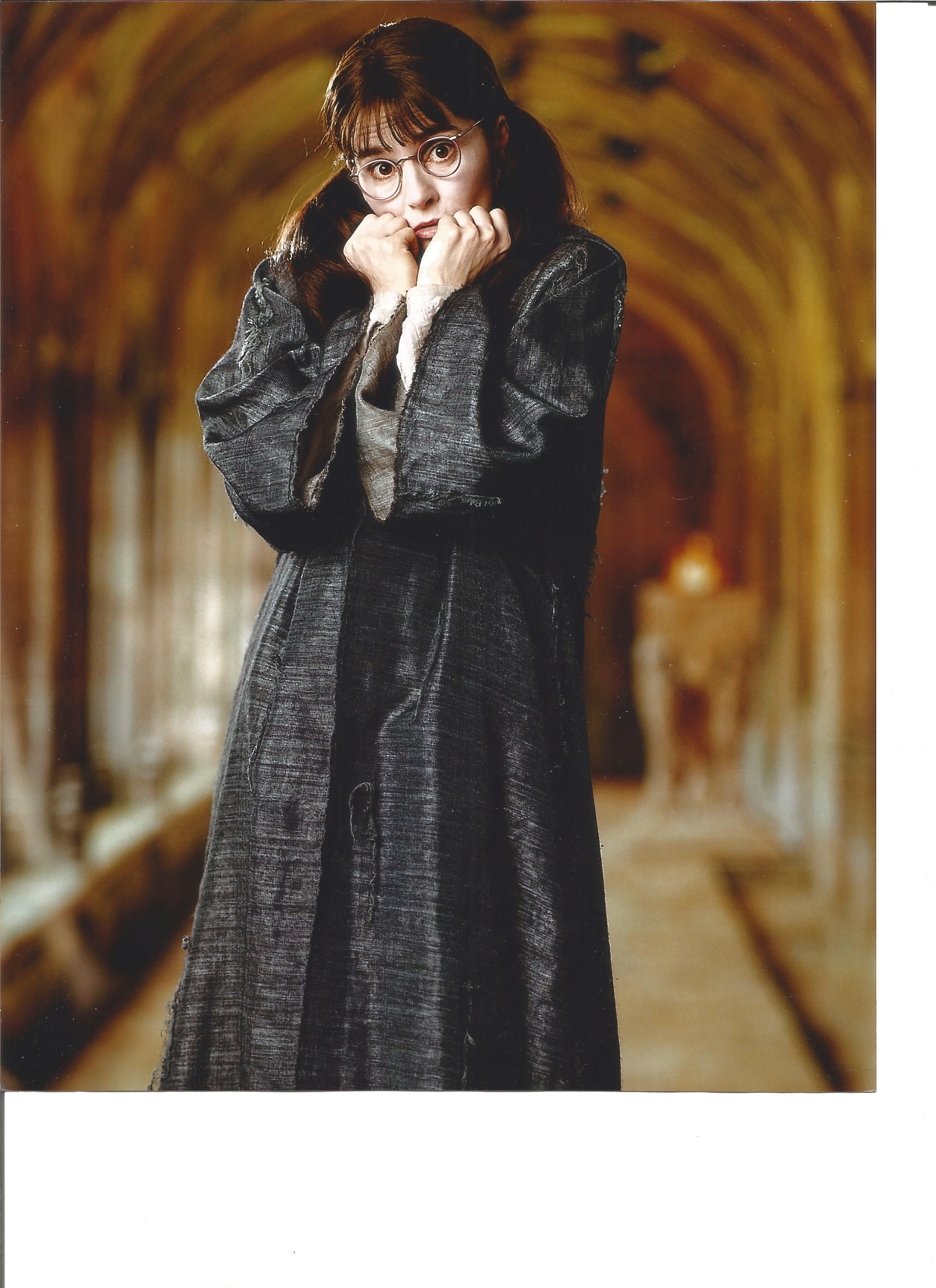 Shirley Henderson signed white card with 10x8 colour Harry Potter photo. Good Condition. All - Image 2 of 2