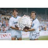 Leeds United Tony Dorigo, Football Autographed 12 X 8 Photo, A Superb Image Depicting Dorigo And