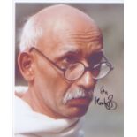 Sir Ben Kingsley Gandhi signed 10 x 8 inch photo in character. Good Condition. All signed pieces